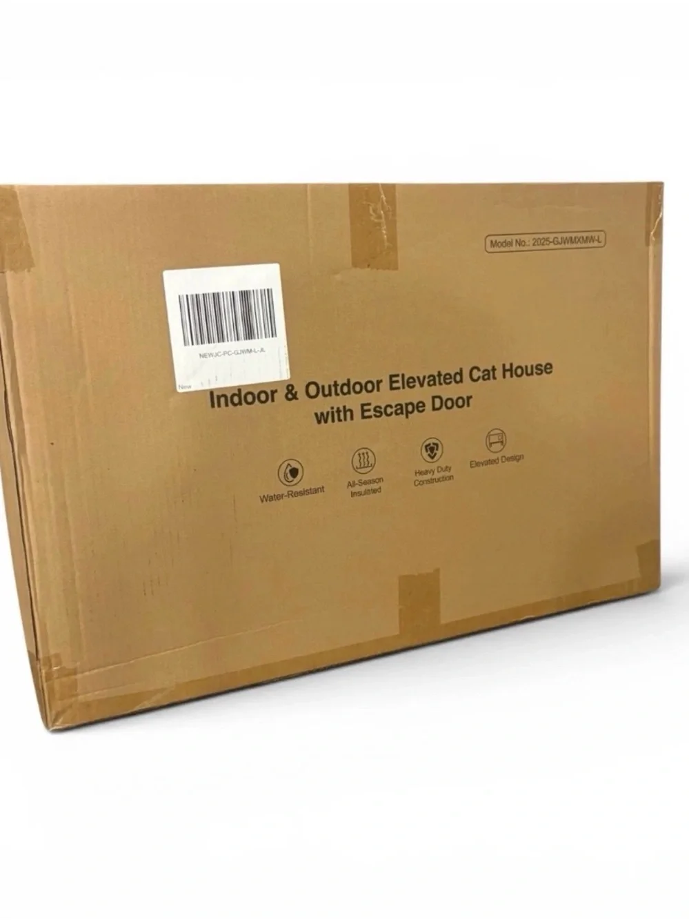 JLSAME Outdoor Cat House Insulated Weatherproof Elevated Shelter Escape Door